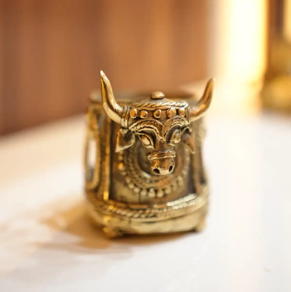 Bell Metal Bull Dhoop Holder