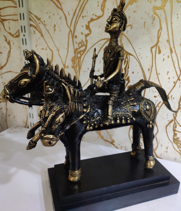 Bell-Metal-Horse-Rider-dhokra-art-work