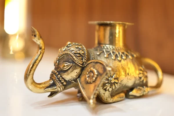 Brass Elephant Dhoop Holder