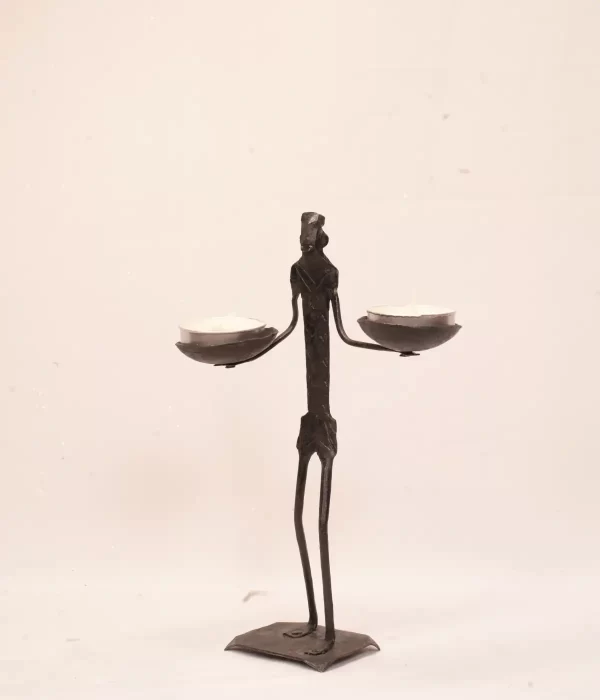 Candle Holder with a Man Design art work