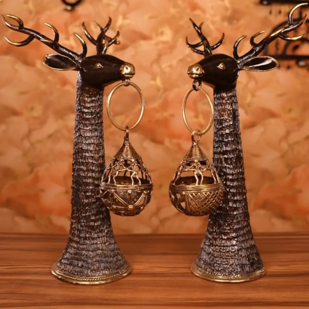 Deer Lamp Pair