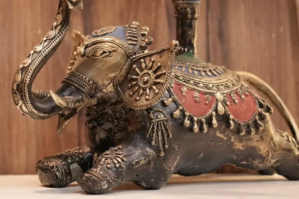 Elephant and Peacock Figurs