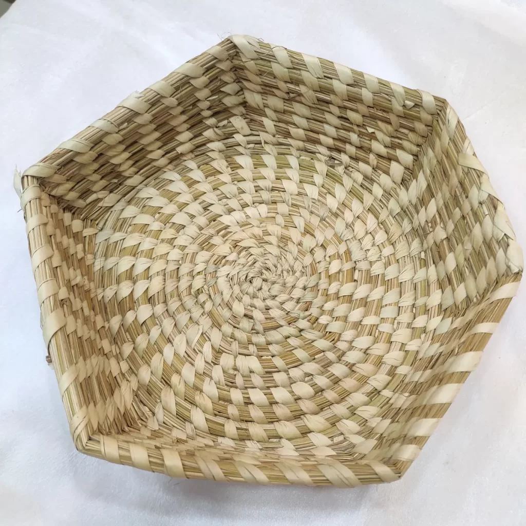 Hexagonal Wooden Basket