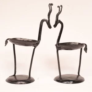 Small Wrought Iron Deer Candle Holder