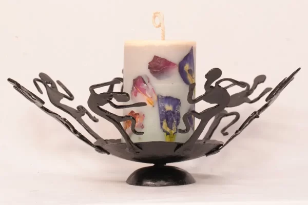 Wrought Iron Dancing Diya Holder art work