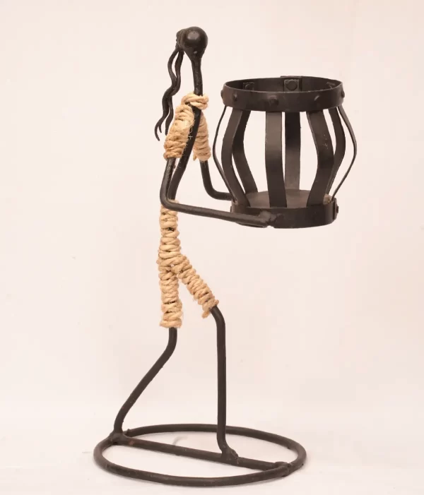 Wrought Iron Female Candle Holder art work