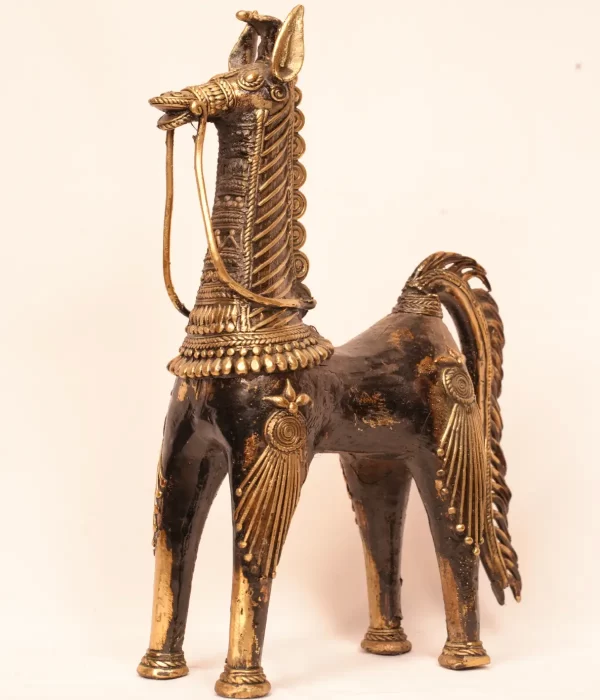 ladlika-Dhokra Horse art work