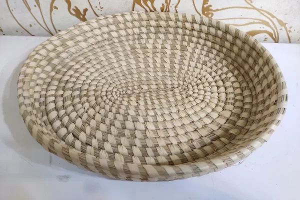 ladlika-Wooden Oval Tray Basket