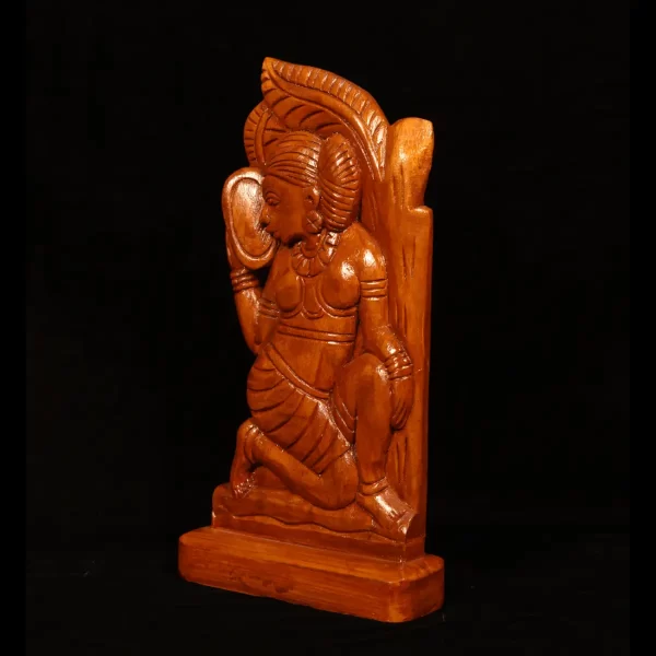 wooden artwork featuring a female figure and a mirror home decor